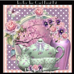 8x8 Tea for Two Card Front Kit
