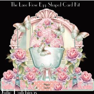 The Lace Rose Egg Shaped Card Kit