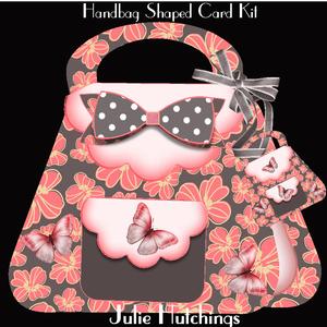 Beautiful Pink Flutters Handbag Shaped Card Kit