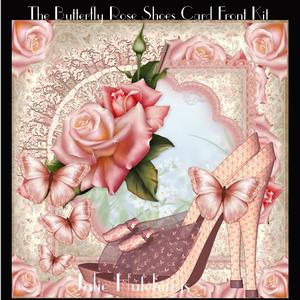 Beautiful Butterfly Lace Shoes Card Front Kit