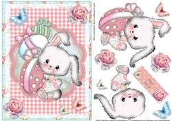 Cute Bunny Run Card Topper