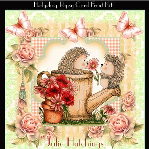 Hedgehog Popsy Card Front Kit