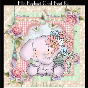 Ellie-elephant Card Front Kit