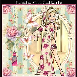 The Wedding Garter Card Front Kit