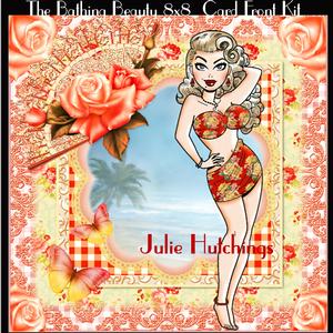 The Bathing Beauty Retro Card Front Kit