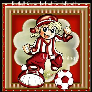 Football Crazy! Red and White Card Front Kit