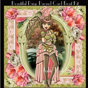Beautiful Paige Parasol Card Front Kit