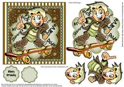 6x6 Radical Boarder Card Front Topper