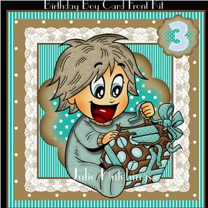 Birthday Boy Card Front Kit
