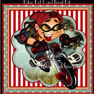 Biker Kid Card Front Kit