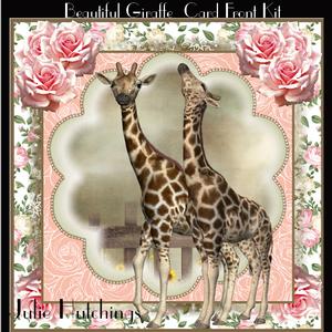 The Beautiful Giraffe Card Front Kit