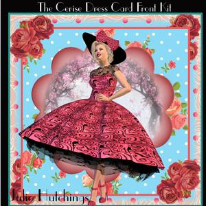 The Cerise Dress Card Front Kit