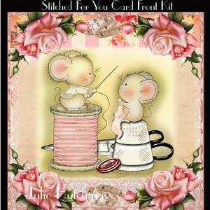 Stiched for You Card Front Kit