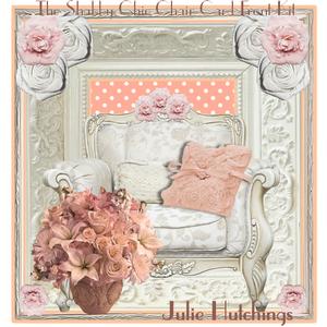The Shabby Chic Chair and Roses Card Front Kit