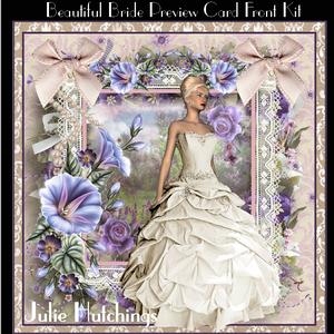 Beautiful Bride Card Front Kit
