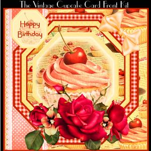 The Vintage Cupcake Card Front Kit
