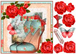 Beautiful Red Rose Shoes Topper