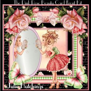 The Pink Rose Beauty Card Front Kit