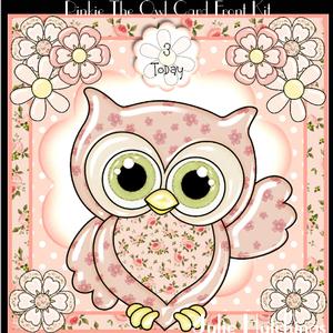 Pinkie the Owl Card Front Kit