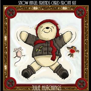 Snow Angel Friends Card Front Kit