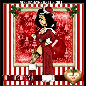Mrs Christmas Card Front Kit