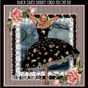 The Beautiful Black Dress Card Front Kit