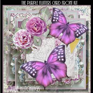 The Purple Flutters Card Front Kit