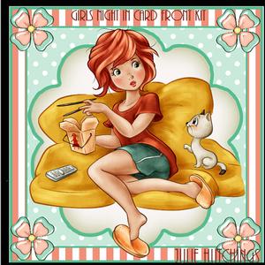 Girls Night in Card Front Kit