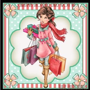 Christmas Shopping Card Front Kit