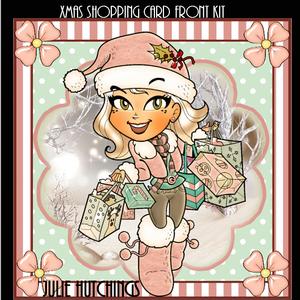 Xmas Shopping Card Front Kit