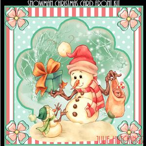 Snowman Christmas Card Front Kit
