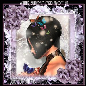 The Winter Butterflies Catcher Card Front Kit