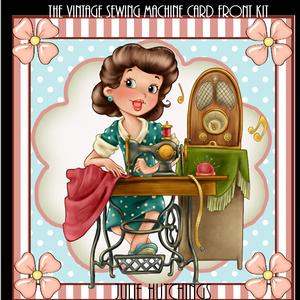 The Vintage Sewing Machine Card Front Kit