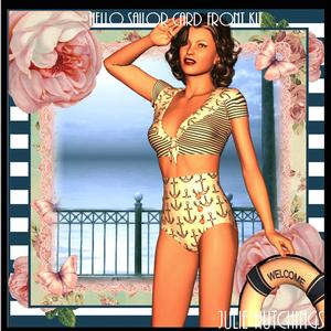 Hello Sailor! Retro Card Front Kit