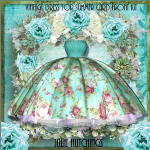 A Vintage Dress for Summer Card Front Kit