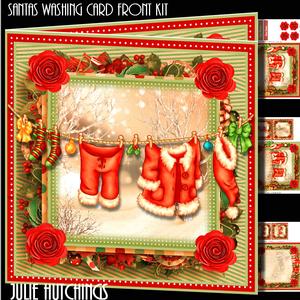 Santa's Washing Card Front Kit