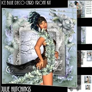Ice Blue Deco Card Front Kit