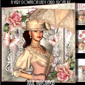 A Very Downton Lady Card Front Kit