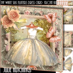 The White Silk Dress Card Front Kit