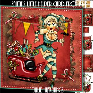 Santa's Little Helper Card Front Kit