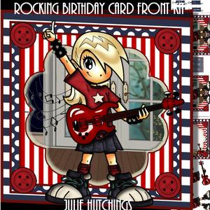 Rocking Birthday! Card Front Kit