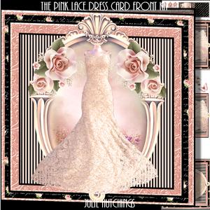 The Pink Lace Dress Card Front Kit