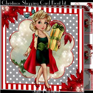 Christmas Shopping Card Front Kit