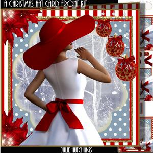 A Christmas Hat Card Front Kit