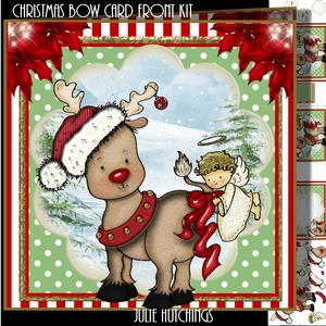 Christmas Bow Card Front Kit