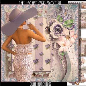 The Lilac Hat Card Front Kit