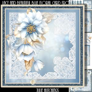Beautiful Lace and Blue Card Front Kit