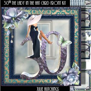 30th the Lady in the White Hat Card Front Kit