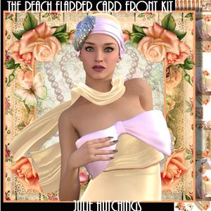 The Peach Flapper Card Front Kit