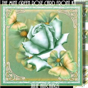 Mint Green Rose Card Front Kit